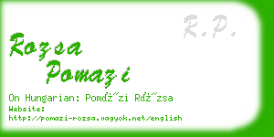 rozsa pomazi business card